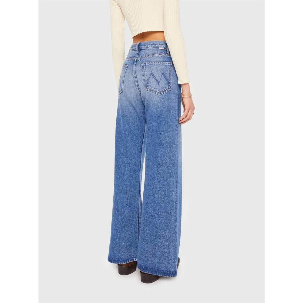 MOTHER Light Blue Wide Leg Flare Jeans - Picture 4 of 9